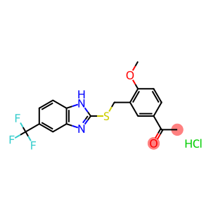 1-[4-methoxy-3-({[5-(trifluoromethyl)-1H-benzo[d]imidazol-2-yl]thio}methyl)phenyl]ethan-1-one hydrochloride