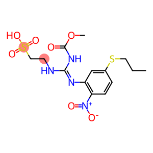 2-[([(methoxycarbonyl)amino]{[2-nitro-5-(propylthio)phenyl]imino}methyl)amino]ethane-1-sulfonic acid