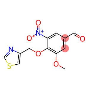 3-METHOXY-5-NITRO-4-(1,3-THIAZOL-4-YLMETHOXY)BENZALDEHYDE