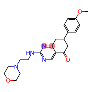 7-(4-METHOXYPHENYL)-2-(2-MORPHOLINOETHYLAMINO)-7,8-DIHYDROQUINAZOLIN-5(6H)-ONE