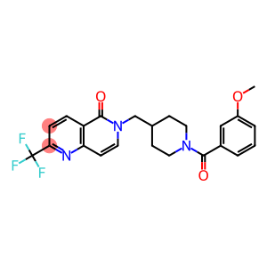 6-([1-(3-METHOXYBENZOYL)PIPERIDIN-4-YL]METHYL)-2-(TRIFLUOROMETHYL)-1,6-NAPHTHYRIDIN-5(6H)-ONE