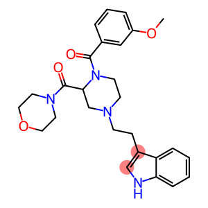 3-(2-[4-(3-METHOXYBENZOYL)-3-(MORPHOLIN-4-YLCARBONYL)PIPERAZIN-1-YL]ETHYL)-1H-INDOLE