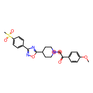 1-(4-METHOXYPHENYL)-2-(4-(3-[4-(METHYLSULFONYL)PHENYL]-1,2,4-OXADIAZOL-5-YL)PIPERIDIN-1-YL)ETHANONE