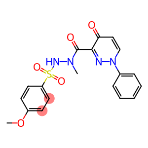 4-methoxy-N'-methyl-N'-[(4-oxo-1-phenyl-1,4-dihydro-3-pyridazinyl)carbonyl]benzenesulfonohydrazide