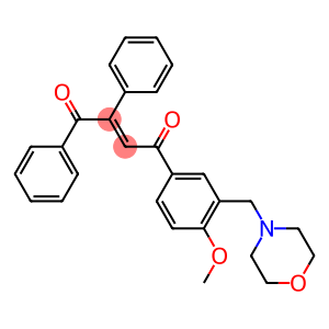 4-[4-methoxy-3-(morpholinomethyl)phenyl]-1,2-diphenylbut-2-ene-1,4-dione