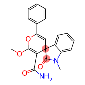 2'-METHOXY-1-METHYL-2-OXO-6'-PHENYLSPIRO(INDOLINE-3,4'-(4H)PYRAN)-3'-CARBOXAMIDE