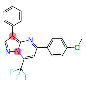 5-(4-METHOXYPHENYL)-3-PHENYL-7-(TRIFLUOROMETHYL)PYRAZOLO[1,5-A]PYRIMIDINE