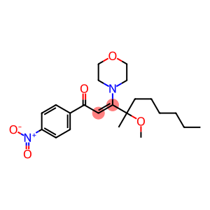 4-METHOXY-4-METHYL-3-MORPHOLIN-4-YL-1-(4-NITRO-PHENYL)-DEC-2-EN-1-ONE