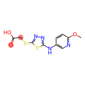 2-({5-[(6-methoxypyridin-3-yl)amino]-1,3,4-thiadiazol-2-yl}sulfanyl)acetic acid