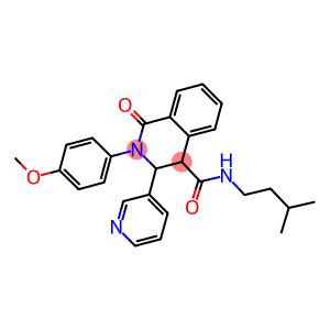 (2-(4-METHOXYPHENYL)-1-OXO-3-(3-PYRIDYL)(4-2,3,4-TRIHYDROISOQUINOLYL))-N-(3-METHYLBUTYL)FORMAMIDE