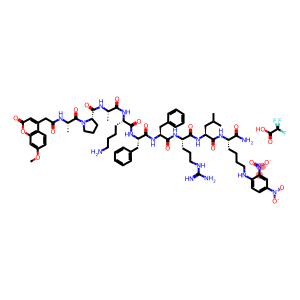 (7-METHOXYCOUMARIN-4-YL)ACETYL-L-ALANYL-L-PROLYL-L-ALANYL-L-LYSYL-L-PHENYLALANYL-L-PHENYLALANYL-L-ARGINYL-L-LEUCYL-N-EPSILON-(2,4-DINITROPHENYL)-L-LYSINE AMIDE TRIFLUOROACETATE