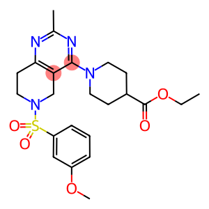 1-[6-(3-METHOXY-BENZENESULFONYL)-2-METHYL-5,6,7,8-TETRAHYDRO-PYRIDO[4,3-D]PYRIMIDIN-4-YL]-PIPERIDINE-4-CARBOXYLIC ACID ETHYL ESTER