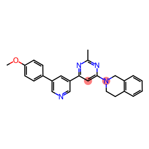 2-(6-[5-(4-METHOXY-PHENYL)-PYRIDIN-3-YL]-2-METHYL-PYRIMIDIN-4-YL)-1,2,3,4-TETRAHYDRO-ISOQUINOLINE