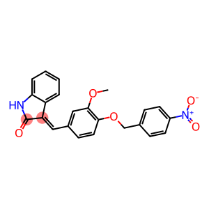 3-((3-METHOXY-4-((4-NITROPHENYL)METHOXY)PHENYL)METHYLENE)INDOLIN-2-ONE