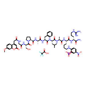 MOCAC-GLY-SER-PRO-ALA-PHE-LEU-ALA-LYS(DNP)-D-ARG-NH2 TRIFLUOROACETATE