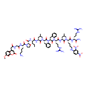 (7-METHOXYCOUMARIN-4-YL)ACETYLGLYCYL-L-LYSYL-L-PROLYL-L-ISOLEUCYL-L-LEUCYL-L-PHENYLALANYL-L-PHENYLALANYL-L-ARGINYL-L-LEUCYL-[N-EPSILON-(2,4-DINITROPHENYL)-L-LYSYL]-D-ARGININE AMIDE