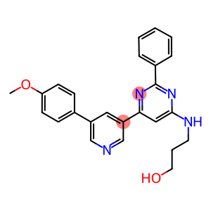 3-(6-[5-(4-METHOXY-PHENYL)-PYRIDIN-3-YL]-2-PHENYL-PYRIMIDIN-4-YLAMINO)-PROPAN-1-OL