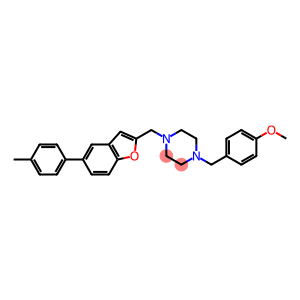 1-(4-METHOXYBENZYL)-4-([5-(4-METHYLPHENYL)-1-BENZOFURAN-2-YL]METHYL)PIPERAZINE