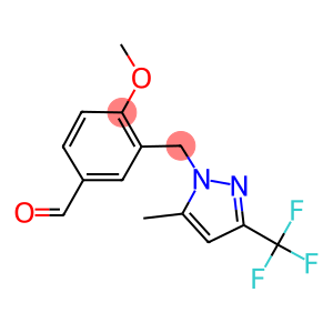 4-METHOXY-3-(5-METHYL-3-TRIFLUOROMETHYL-PYRAZOL-1-YLMETHYL)-BENZALDEHYDE