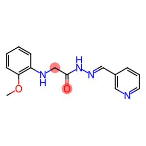 2-(2-methoxyanilino)-N'-[(E)-3-pyridinylmethylidene]acetohydrazide