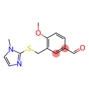 4-methoxy-3-{[(1-methyl-1H-imidazol-2-yl)sulfanyl]methyl}benzaldehyde