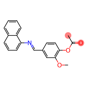 2-methoxy-4-[(1-naphthylimino)methyl]phenyl acetate