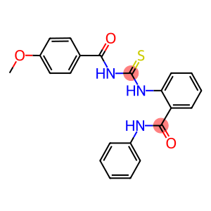 2-({[(4-methoxybenzoyl)amino]carbothioyl}amino)-N-phenylbenzamide