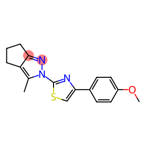 2-[4-(4-METHOXYPHENYL)-1,3-THIAZOL-2-YL]-3-METHYL-2,4,5,6-TETRAHYDROCYCLOPENTA[C]PYRAZOLE