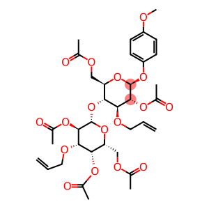 4-Methoxyphenyl 2,6-di-O-acetyl-4-O-[2,4,6-tri-O-acetyl-3-O-allyl-b-D-galactopyranosyl]-3-O-allyl-b-D-glucopyranoside