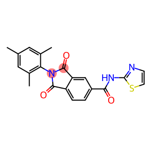 2-mesityl-1,3-dioxo-N-(1,3-thiazol-2-yl)-5-isoindolinecarboxamide