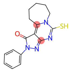 5-MERCAPTO-2-PHENYL-2,6,7,8,9,10-HEXAHYDRO-2,3,4,5A-TETRAAZA-CYCLOHEPTA[E]INDEN-1-ONE