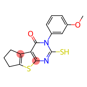 6-MERCAPTO-5-(3-METHOXY-PHENYL)-1,2,3,5-TETRAHYDRO-8-THIA-5,7-DIAZA-CYCLOPENTA[A]INDEN-4-ONE