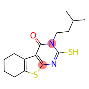 2-MERCAPTO-3-(3-METHYL-BUTYL)-5,6,7,8-TETRAHYDRO-3H-BENZO[4,5]THIENO[2,3-D]PYRIMIDIN-4-ONE