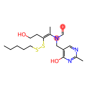 N-[(Z)-1-Methyl-2-pentyldithio-4-hydroxy-1-butenyl]-N-(2-methyl-4-hydroxypyrimidin-5-ylmethyl)formamide