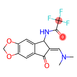 N-{6-[(Z)-(dimethylamino)methylidene]-7-oxo-5,7-dihydro-6H-indeno[5,6-d][1,3]dioxol-5-yl}-2,2,2-trifluoroacetamide