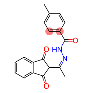 N'-[(Z)-1-(1,3-dioxo-2,3-dihydro-1H-inden-2-yl)ethylidene]-4-methylbenzohydrazide