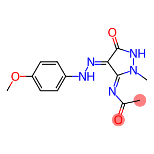 N-{(3Z,4E)-4-[(4-METHOXYPHENYL)HYDRAZONO]-2-METHYL-5-OXOPYRAZOLIDIN-3-YLIDENE}ACETAMIDE