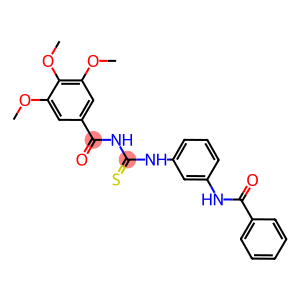 N-[3-({[(3,4,5-trimethoxybenzoyl)amino]carbothioyl}amino)phenyl]benzamide