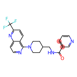 N-((1-[2-(TRIFLUOROMETHYL)-1,6-NAPHTHYRIDIN-5-YL]PIPERIDIN-4-YL)METHYL)NICOTINAMIDE
