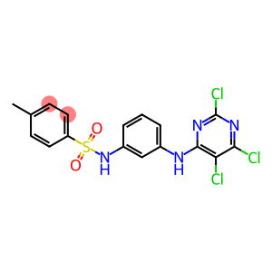 N1-{3-[(2,5,6-TRICHLOROPYRIMIDIN-4-YL)AMINO]PHENYL}-4-METHYLBENZENE-1-SULPHONAMIDE