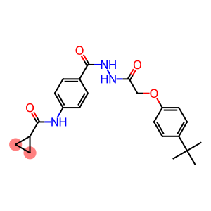 N-{4-[(2-{2-[4-(tert-butyl)phenoxy]acetyl}hydrazino)carbonyl]phenyl}cyclopropanecarboxamide