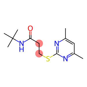 N-(tert-butyl)-3-[(4,6-dimethyl-2-pyrimidinyl)sulfanyl]propanamide