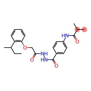 N-{4-[(2-{2-[2-(sec-butyl)phenoxy]acetyl}hydrazino)carbonyl]phenyl}-2-methylpropanamide