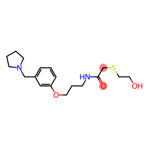 N-[3-[3-[(Pyrrolidin-1-yl)methyl]phenoxy]propyl]-2-[(2-hydroxyethyl)thio]acetamide