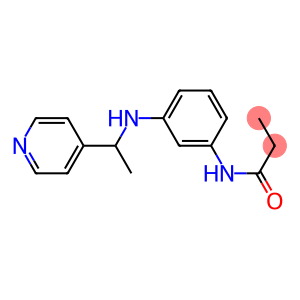 N-(3-{[1-(pyridin-4-yl)ethyl]amino}phenyl)propanamide