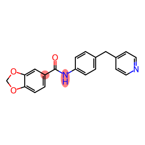 N-[4-(4-pyridinylmethyl)phenyl]-1,3-benzodioxole-5-carboxamide