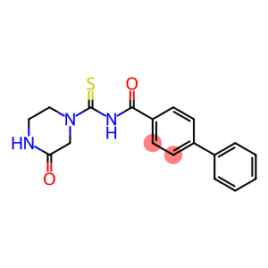 N-[(3-oxo-1-piperazinyl)carbothioyl][1,1'-biphenyl]-4-carboxamide