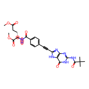 N-[4-[[[2-(Pivaloylamino)-1,6-dihydro-6-oxo-7H-purin]-8-yl]ethynyl]benzoyl]-L-glutamic acid dimethyl ester