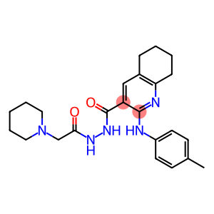 N'-[2-Piperidinoacetyl]-2-[(4-methylphenyl)amino]-5,6,7,8-tetrahydroquinoline-3-carbohydrazide