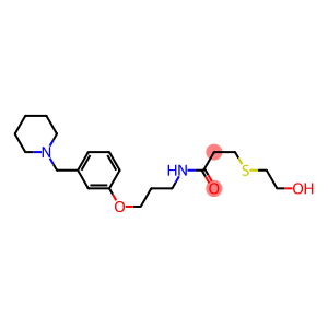 N-[3-[3-(Piperidinomethyl)phenoxy]propyl]-2-[[(2-hydroxyethyl)thio]methyl]acetamide